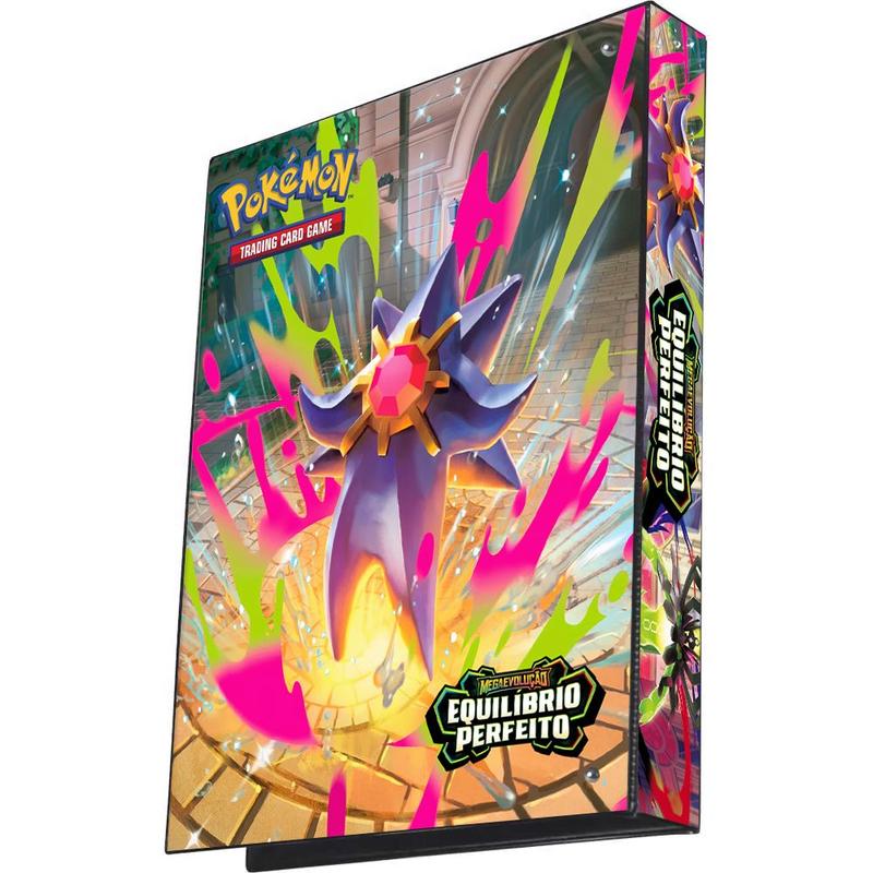 Pasta Fichário Álbum Pokémon Mega Evolução Equilíbrio Perfeito